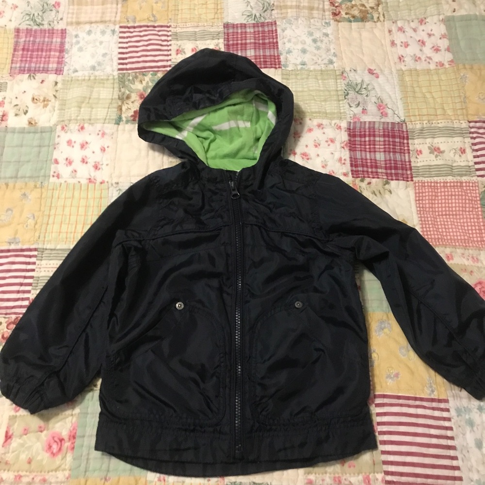 Kids Black Hooded Jacket